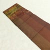 名古屋帯 六通柄 良品 正絹 木の葉・植物柄 名古屋仕立て なごや帯 リサイクル帯 帯 モダン 茶_画像16