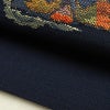 名古屋帯 太鼓柄 良品 正絹 幾何学柄・抽象柄 通し仕立て なごや帯 リサイクル帯 帯 モダン 紬地 青・紺_画像9