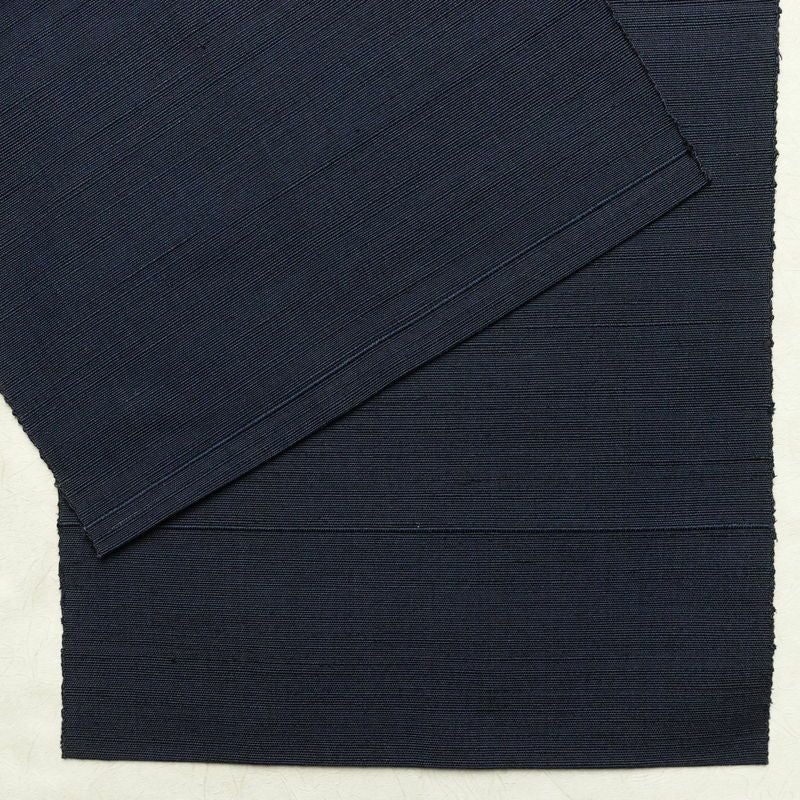 名古屋帯 太鼓柄 良品 正絹 幾何学柄・抽象柄 通し仕立て なごや帯 リサイクル帯 帯 モダン 紬地 青・紺_画像15