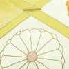 名古屋帯 太鼓柄 正絹 花柄 名古屋仕立て なごや帯 リサイクル帯 帯 箔 銀彩 シンプル 菊 緑・うぐいす色_画像3