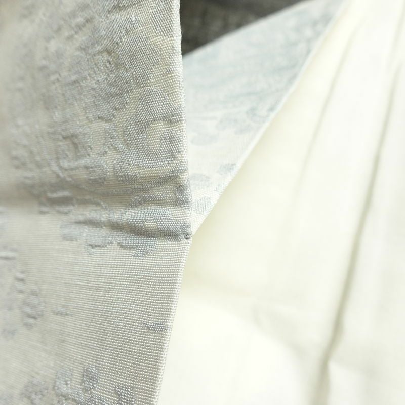 名古屋帯 六通柄 良品 正絹 幾何学柄・抽象柄 名古屋仕立て なごや帯 リサイクル帯 帯 青・紺_画像18