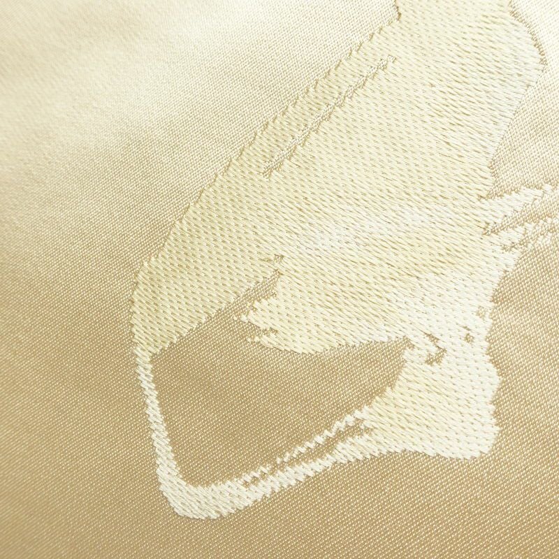 名古屋帯 太鼓柄 良品 正絹 その他の柄 名古屋仕立て なごや帯 リサイクル帯 帯 シンプル クリーム_画像5