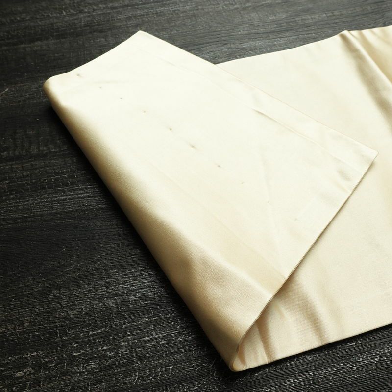 名古屋帯 太鼓柄 良品 正絹 その他の柄 名古屋仕立て なごや帯 リサイクル帯 帯 シンプル クリーム_画像9