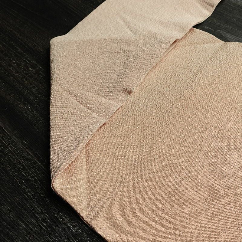 名古屋帯 太鼓柄 縮緬 正絹 木の葉・植物柄 名古屋仕立て なごや帯 リサイクル帯 帯 箔 金彩 シンプル ピンク_画像19