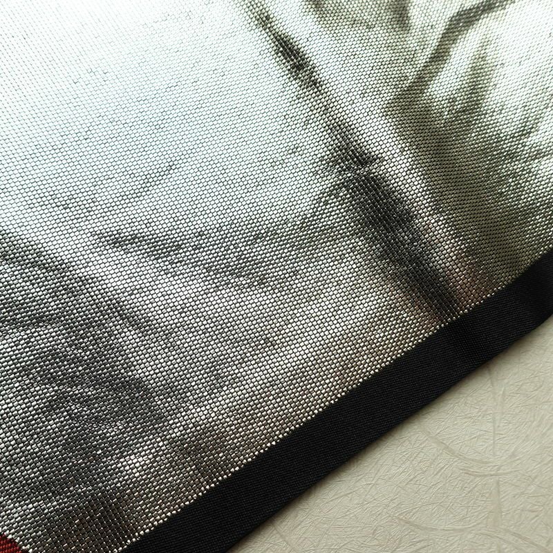 名古屋帯 太鼓柄 正絹 蝶・昆虫柄 名古屋仕立て なごや帯 リサイクル帯 帯 箔 引箔 黒_画像10