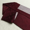 名古屋帯 太鼓柄 良品 絞り 綸子 正絹 幾何学柄・抽象柄 名古屋仕立て なごや帯 リサイクル帯 帯 モダン 紫・藤色_画像20