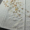訪問着 正絹 木の葉・植物柄 袷仕立て 身丈157cm 裄丈62.5cm リサイクル着物 着物 箔 金彩 入学式 卒業式 七五三 お宮参り フォーマル グレー_画像4
