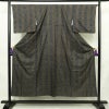 紬 しつけ糸付き 正絹 縞柄・線柄 袷仕立て 身丈150cm 裄丈66cm リサイクル着物 着物 モダン 多色使い_画像1