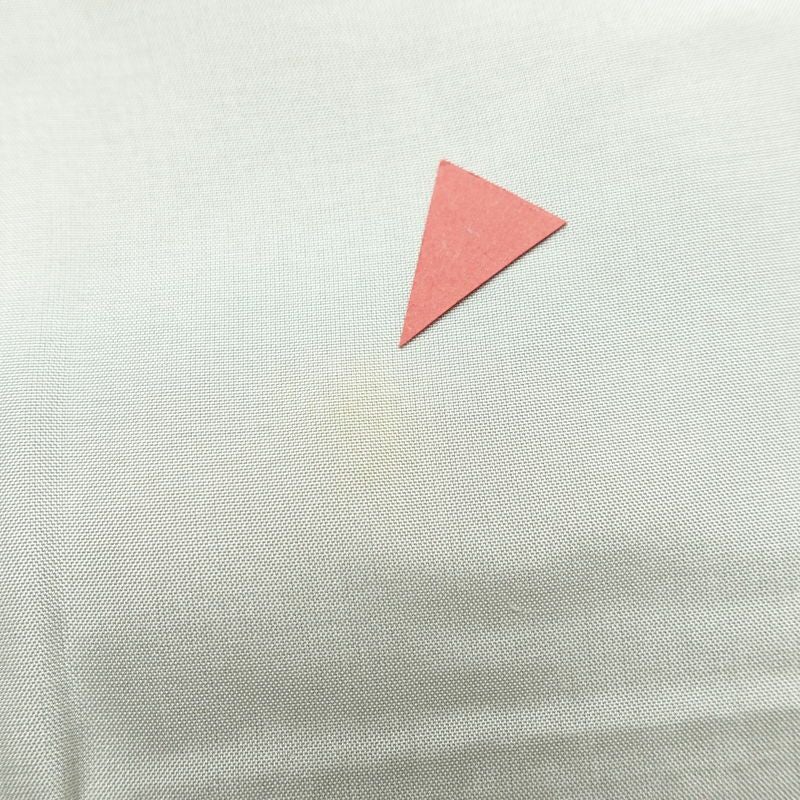 大島紬 証紙あり 正絹 幾何学柄・抽象柄 袷仕立て 身丈161.5cm 裄丈61.5cm リサイクル着物 一部しつけ糸付き 着物 青・紺_画像19