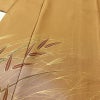 訪問着 良品 しつけ糸付き 正絹 木の葉・植物柄 袷仕立て 身丈162.5cm 裄丈65cm リサイクル着物 着物 刺繍 金彩 入学式 卒業式 七五三 お宮参り フォーマル 黄・黄土色_画像5