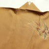 訪問着 良品 しつけ糸付き 正絹 木の葉・植物柄 袷仕立て 身丈162.5cm 裄丈65cm リサイクル着物 着物 刺繍 金彩 入学式 卒業式 七五三 お宮参り フォーマル 黄・黄土色_画像18
