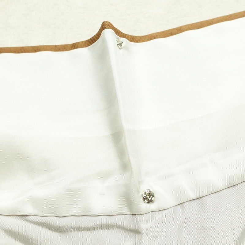 訪問着 良品 しつけ糸付き 正絹 木の葉・植物柄 袷仕立て 身丈162.5cm 裄丈65cm リサイクル着物 着物 刺繍 金彩 入学式 卒業式 七五三 お宮参り フォーマル 黄・黄土色_画像21