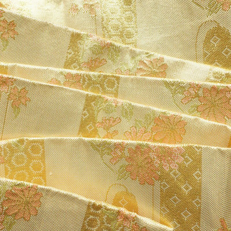 名古屋帯 全通柄 正絹 古典柄 名古屋仕立て なごや帯 リサイクル帯 帯 箔 金・銀_画像17