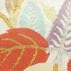 名古屋帯 太鼓柄 正絹 木の葉・植物柄 松葉仕立て なごや帯 リサイクル帯 帯 金・銀_画像6