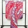 振袖 良品 絞り 正絹 花柄 袷仕立て 身丈165.5cm 裄丈68.5cm リサイクル着物 着物 成人式 二十歳 二十歳の集い パーティー フォーマル 華やか 桜 ピンク_画像2