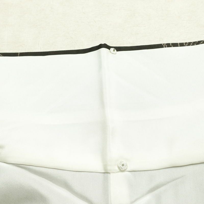 紬 しつけ糸付き 正絹 風景柄 袷仕立て 身丈154.5cm 裄丈62cm リサイクル着物 着物 モダン 茶_画像20