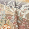 訪問着 良品 縮緬 一つ紋付き 正絹 古典柄 袷仕立て 身丈159cm 裄丈64cm リサイクル着物 着物 箔 金彩 入学式 卒業式 七五三 お宮参り フォーマル 菊 萩 茶_画像11