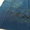 付け下げ 縮緬 一つ紋付き 正絹 古典柄 袷仕立て 身丈159cm 裄丈66cm リサイクル着物 着物 卒業式 パーティー フォーマル 青・紺_画像4
