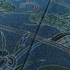 付け下げ 縮緬 一つ紋付き 正絹 古典柄 袷仕立て 身丈159cm 裄丈66cm リサイクル着物 着物 卒業式 パーティー フォーマル 青・紺_画像11
