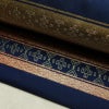 名古屋帯 六通柄 正絹 縞柄・線柄 名古屋仕立て なごや帯 リサイクル帯 帯 箔 青・紺_画像7