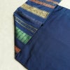 名古屋帯 六通柄 正絹 縞柄・線柄 名古屋仕立て なごや帯 リサイクル帯 帯 箔 青・紺_画像19