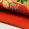 名古屋帯 太鼓柄 縮緬 正絹 花柄 名古屋仕立て なごや帯 リサイクル帯 帯 赤・朱_画像9