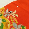 名古屋帯 太鼓柄 縮緬 正絹 花柄 名古屋仕立て なごや帯 リサイクル帯 帯 赤・朱_画像13