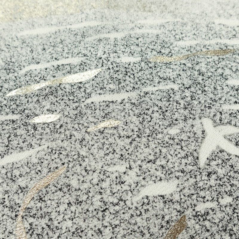 訪問着 美品 落款入り 正絹 風景柄 袷仕立て 身丈159cm 裄丈67cm リサイクル着物 着物 箔 共八掛 銀彩 卒業式 フォーマル グレー_画像9