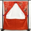 振袖 良品 金駒刺繍 正絹 花柄 袷仕立て 身丈161cm 裄丈66cm リサイクル着物 着物 箔 金彩 成人式 二十歳 二十歳の集い パーティー 萩 フォーマル 赤・朱_画像3