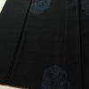 結城紬 本場真綿結城紬 百山亀甲 証紙あり 正絹 亀甲柄 袷仕立て 身丈160cm 裄丈63.5cm リサイクル着物 着物 洒落 黒_画像4