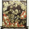 振袖 金駒刺繍 綸子 正絹 花柄 袷仕立て 身丈165.5cm 裄丈69.5cm リサイクル着物 着物 箔 金彩 成人式 二十歳 二十歳の集い フォーマル 菊 茶_画像1