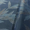 紬 正絹 木の葉・植物柄 袷仕立て 身丈157cm 裄丈65cm リサイクル着物 着物 青・紺_画像10