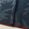 紬 正絹 木の葉・植物柄 袷仕立て 身丈157cm 裄丈65cm リサイクル着物 着物 青・紺_画像12