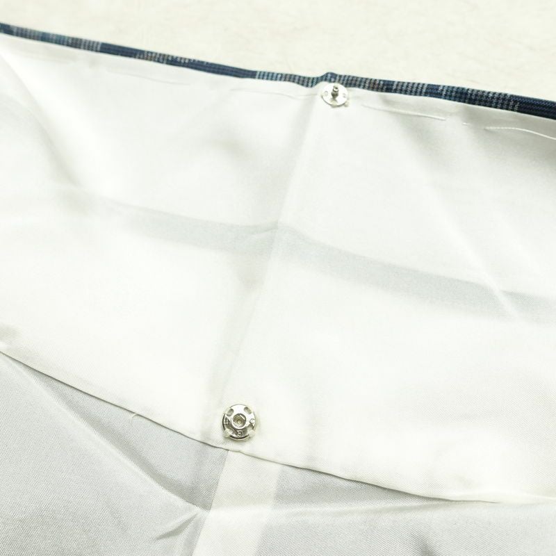 紬 正絹 木の葉・植物柄 袷仕立て 身丈157cm 裄丈65cm リサイクル着物 着物 青・紺_画像21