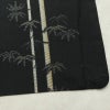 村山大島紬 正絹 木の葉・植物柄 袷仕立て 身丈164cm 裄丈62cm リサイクル着物 大島紬 着物 黒_画像15
