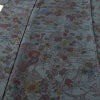 小紋 良品 しつけ糸付き 正絹 花柄 袷仕立て 身丈158.5cm 裄丈63.5cm リサイクル着物 着物 青・紺_画像5