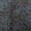 小紋 良品 しつけ糸付き 正絹 花柄 袷仕立て 身丈158.5cm 裄丈63.5cm リサイクル着物 着物 青・紺_画像6