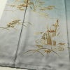 訪問着 しつけ糸付き 正絹 木の葉・植物柄 袷仕立て 身丈163.5cm 裄丈65cm リサイクル着物 着物 箔 金彩 入学式 卒業式 七五三 お宮参り フォーマル 四季花 緑・うぐいす色_画像4