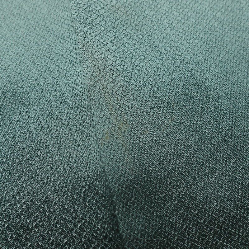 訪問着 しつけ糸付き 正絹 木の葉・植物柄 袷仕立て 身丈163.5cm 裄丈65cm リサイクル着物 着物 箔 金彩 入学式 卒業式 七五三 お宮参り フォーマル 四季花 緑・うぐいす色_画像12