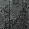 紬 正絹 木の葉・植物柄 袷仕立て 身丈155.5cm 裄丈63.5cm リサイクル着物 着物 黒_画像6