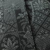 紬 正絹 木の葉・植物柄 袷仕立て 身丈155.5cm 裄丈63.5cm リサイクル着物 着物 黒_画像11