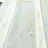 盛夏 小紋 夏用 絽 バチ衿仕立て ポリエステル 木の葉・植物柄 単衣仕立て 身丈158.5cm 裄丈61.5cm リサイクル着物 着物 白_画像5