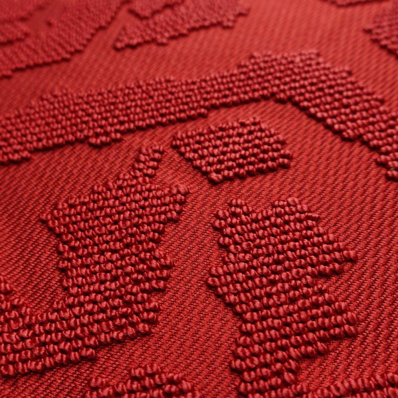 名古屋帯 太鼓柄 良品 正絹 幾何学柄・抽象柄 名古屋仕立て なごや帯 リサイクル帯 帯 シンプル 赤・朱_画像5