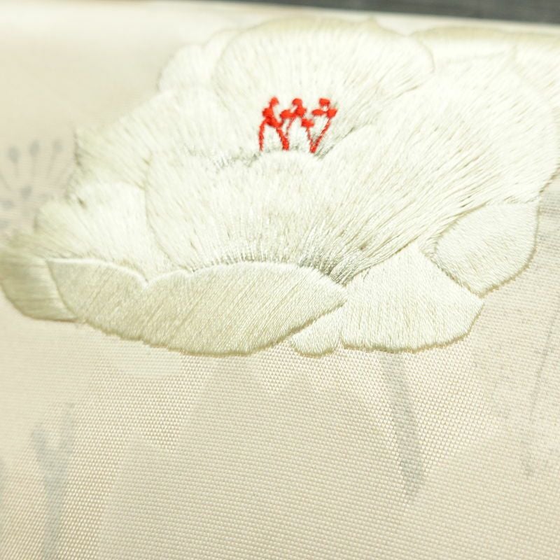 名古屋帯 太鼓柄 正絹 花柄 名古屋仕立て なごや帯 リサイクル帯 帯 刺繍 ピンク_画像5