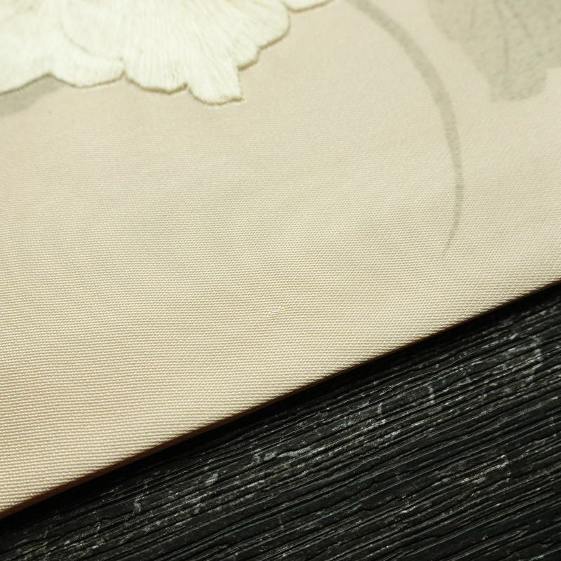 名古屋帯 太鼓柄 正絹 花柄 名古屋仕立て なごや帯 リサイクル帯 帯 刺繍 ピンク_画像13