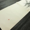 名古屋帯 太鼓柄 落款入り 正絹 木の葉・植物柄 名古屋仕立て なごや帯 リサイクル帯 帯 白_画像8