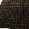 紬 しつけ糸付き 正絹 チェック・格子柄 袷仕立て 身丈163cm 裄丈65.5cm リサイクル着物 着物 カジュアル 茶_画像4