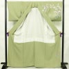 訪問着 縮緬 正絹 花柄 袷仕立て 身丈164cm 裄丈67cm リサイクル着物 着物 共八掛 入学式 卒業式 七五三 お宮参り フォーマル 緑・うぐいす色_画像3