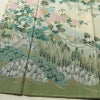 訪問着 縮緬 正絹 花柄 袷仕立て 身丈164cm 裄丈67cm リサイクル着物 着物 共八掛 入学式 卒業式 七五三 お宮参り フォーマル 緑・うぐいす色_画像4