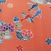 小紋 縮緬 正絹 花柄 袷仕立て 身丈158.5cm 裄丈63.5cm リサイクル着物 着物 サーモンピンク ピンク_画像7